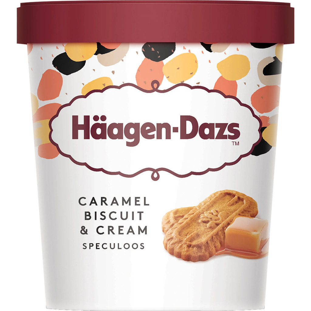 [3415581117189] Haagen-Dazs Caramel Biscuit And Cream473 ฮาเก้น-ดาส รสคาราเมลบิสกิต แอนด์ ครีม (แพ็คสินค้าเก็บความเย็น)