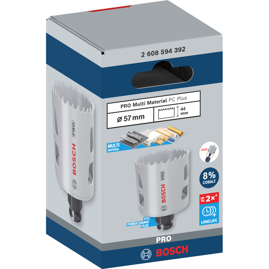 ดอกเจาะคว้าน PRO Multi Material PC Plus, 57 มม. 2608594392