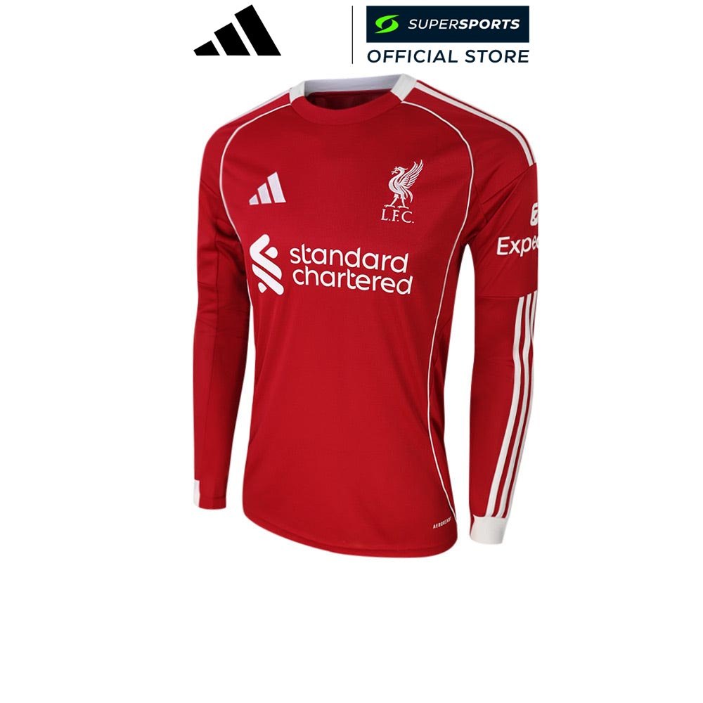 ADIDAS เสื้อแข่งผู้ชายแขนยาวทีมลิเวอร์พูล ชุดเหย้า ฤดูกาล 2025/26