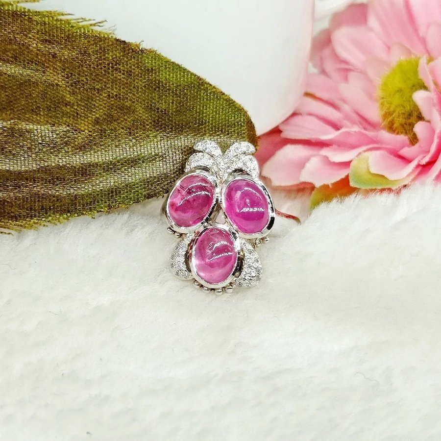 แหวนเงินทับทิมอาฟ [JS Jewelry]
