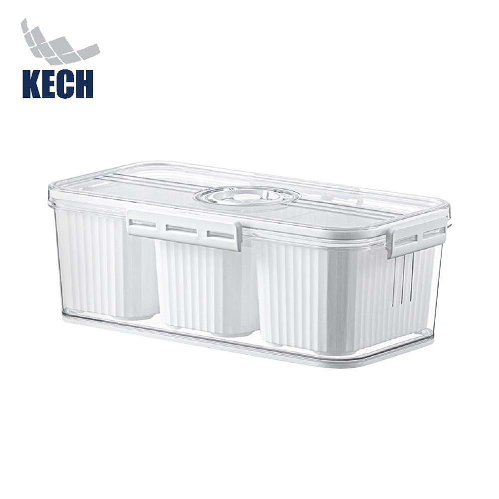 KECH กล่องจัดเก็บในตู้เย็น 3 ช่อง ฝาบันทึกวันได้  SYPA SIZE M จัดส่งโดย HomePro