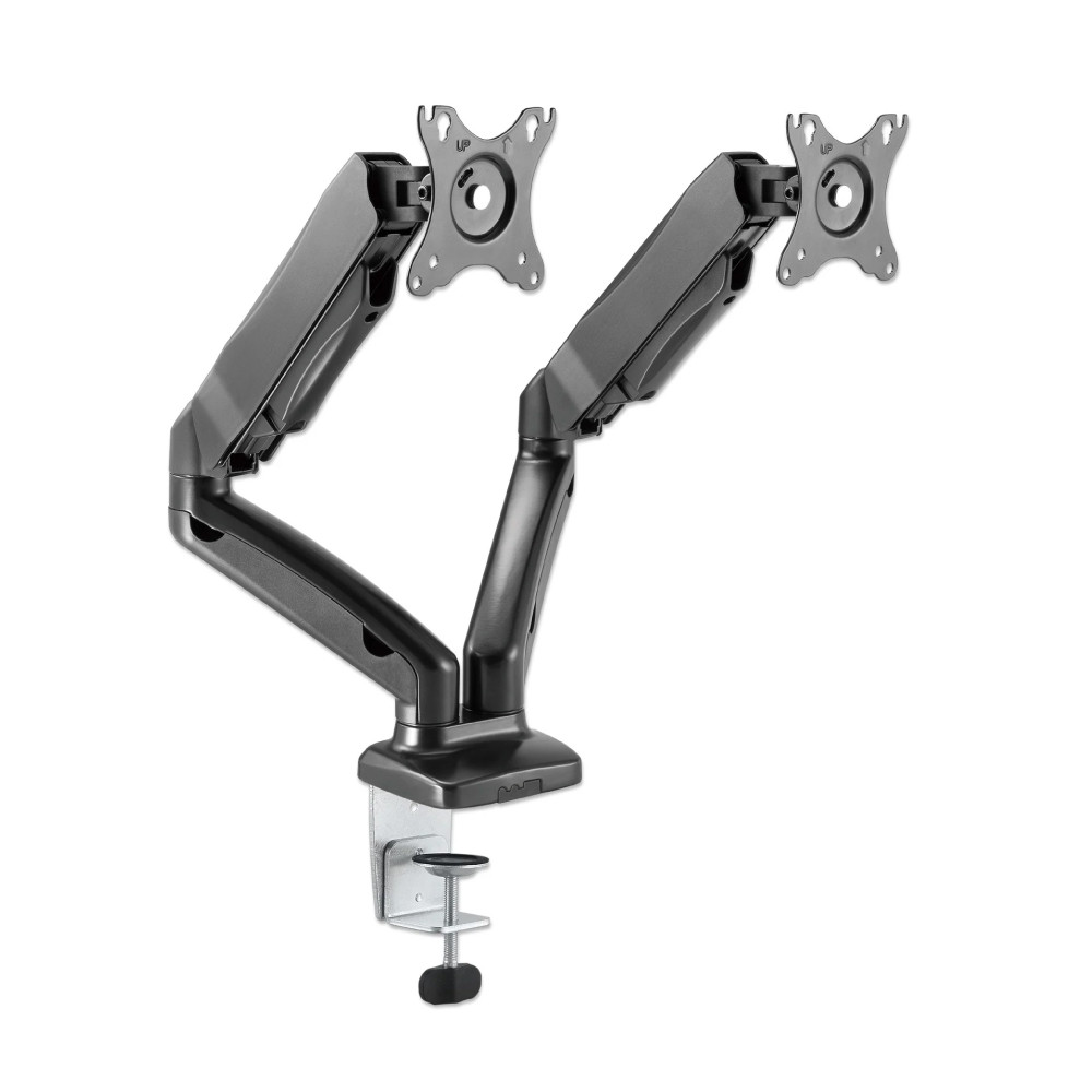 จอมอนิเตอร์ Manhattan Aluminum Gas Spring Dual Monitor Desk Mount 17"–32", 9 kg