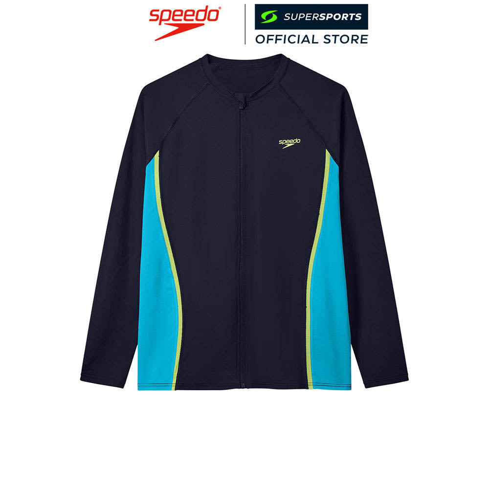 SPEEDO Hyperboom Splice Long Sleeve Zip เสื้อรัชการ์ดผู้ชาย — صورة 4