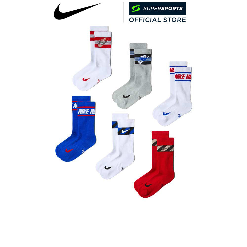 NIKE Everyday Crew ถุงเท้าเด็ก (แพ็ค 6 คู่)