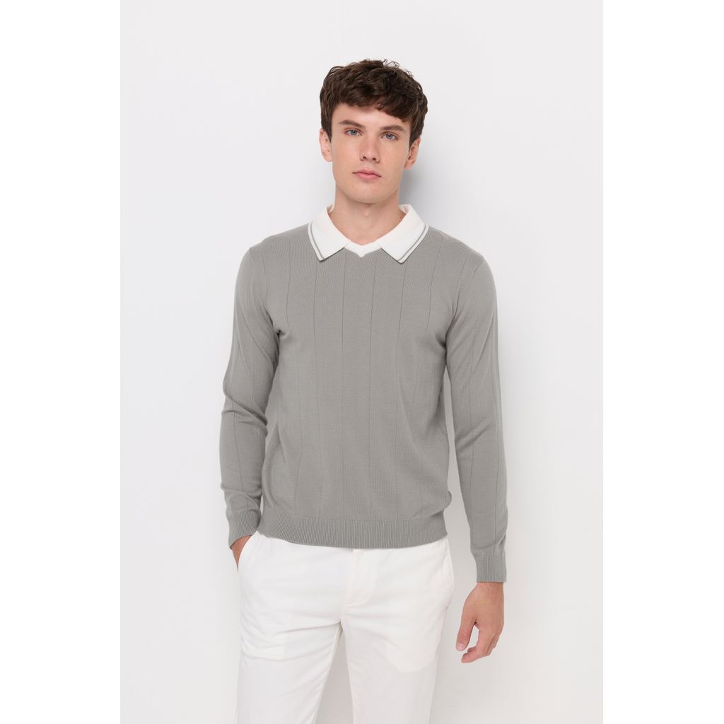 ROYAL IVY REGATTA - Layered Collar Knit Sweater Green เสื้อโปโล (R26WGMA055) — صورة 3