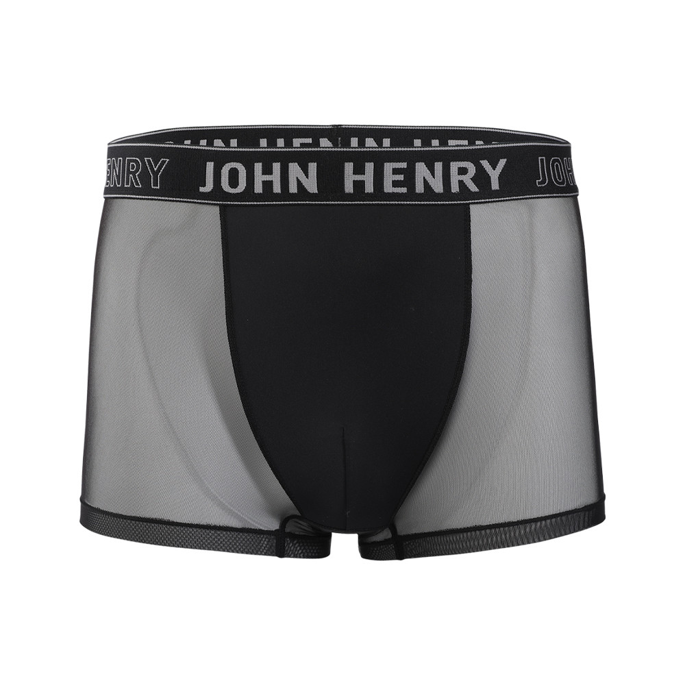 John Henry Underwear Fashion กางเกงชั้นในผู้ชาย ทรงบ๊อกเซอร์ บรี๊ฟ รุ่น JU JU3ME002 สีดำ