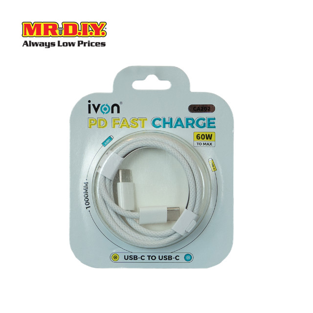 Ivon Charger สายชาร์จ Type-C to Type-C ยาว 1 เมตร_8995203