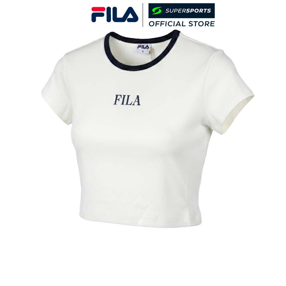 FILA Keeps เสื้อยืดผู้หญิง สีครีม