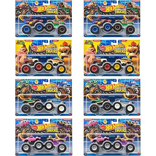 MATTEL Hot Wheels Monster Truck 1:64 2-Pack Assorted Ride-on Toys Miniature Cars 2 x 8 Sets BOX Sold