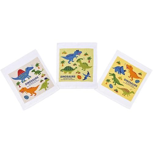 Skater Hand towel Set of 3 Dinosaur Picture Book OAC1T-A