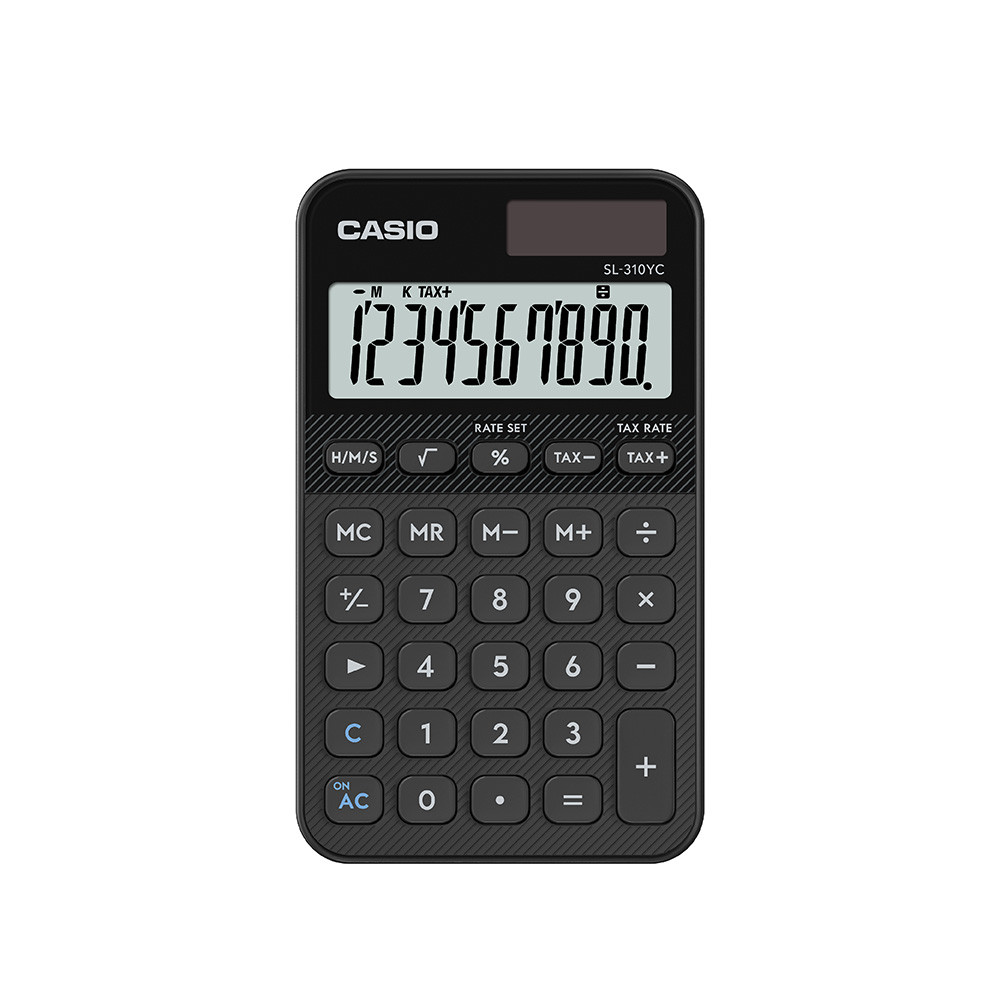 Casio Calculator เครื่องคิดเลขคาสิโอ แบบพกพา SL-310YC Colourful  หน้าจอ 10 หลัก