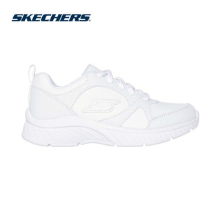 Skechers สเก็ตเชอร์ส รองเท้านักเรียนเด็กผู้หญิง Girls Microspec Plus School Drop Shoes - 302636L-WHT (latest) (BTS)