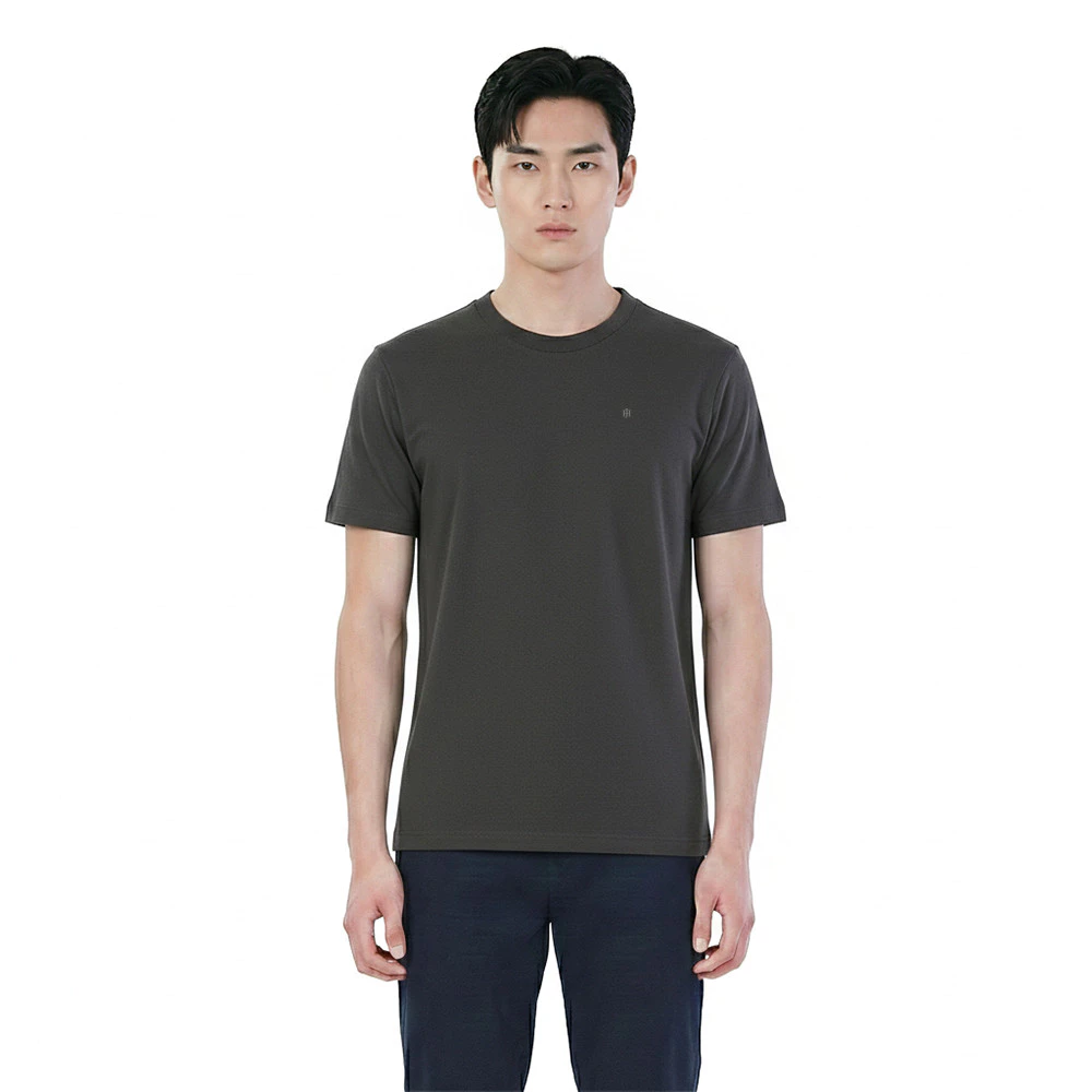 John Henry เสื้อยืดผู้ชาย ทรงเข้ารูป รุ่น JH S426MTSSM17 - สีเทาเข้ม