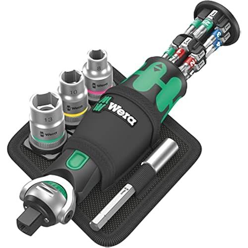 Wera 05004281001 Ratchet Drivers Zyklop Pocket 8009 Set 2, 18 Piece Japan