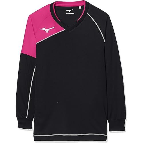Mizuno Volleyball Wear Long Sleeve Game Shirt Sweat Absorbent Quick Dry Unisex V2MA8021 98 Black x B