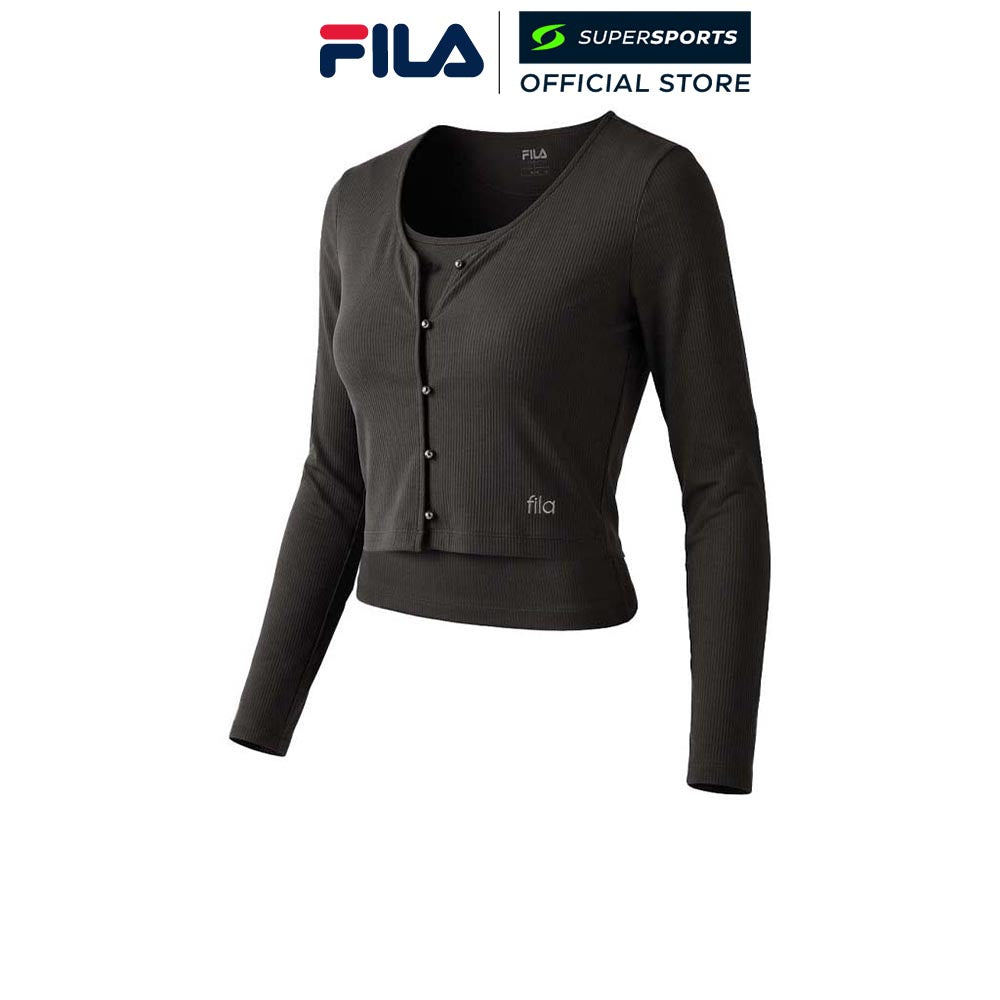 FILA Grey เสื้อยืดผู้หญิง สีเทา