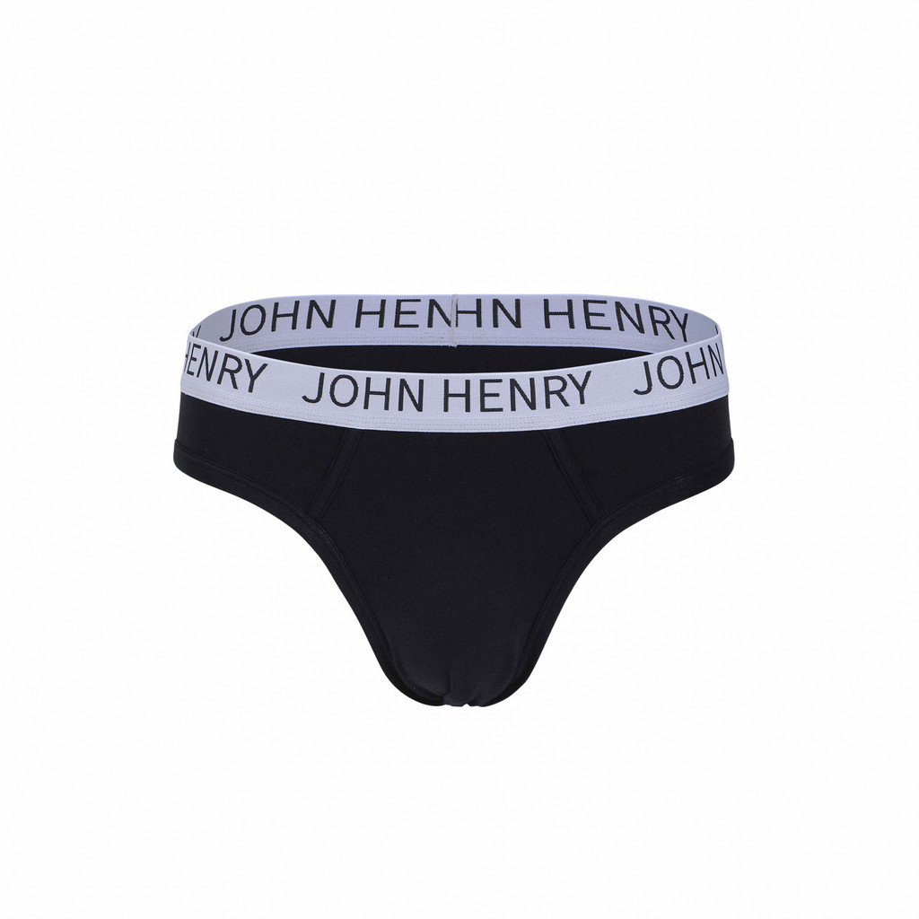John Henry Underwear Cotton Rib กางเกงชั้นในผู้ชาย ทรงบรี๊ฟ รุ่น JU JU29003 สีดำ แพ็ค3