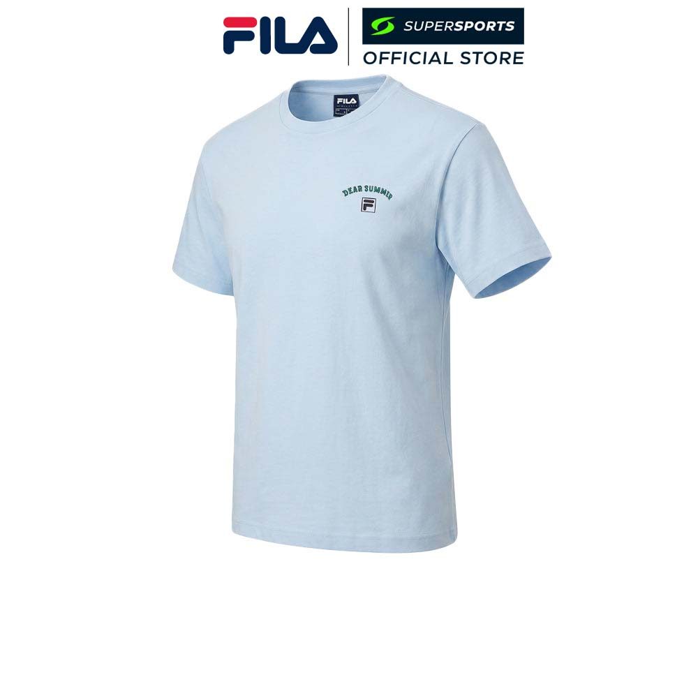 FILA Summer เสื้อยืดผู้ใหญ่ สีฟ้า