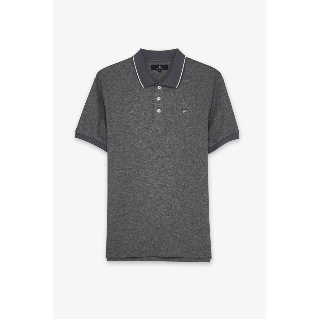 ROYAL IVY REGATTA - Textured Melange Polo Shirt Dark Top Dyed Grey เสื้อโปโล (R26WGMA025) — صورة 2