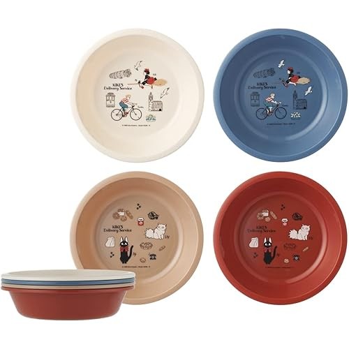 Skater Bowl, set of 4, plastic, 15.5cm, children s Witch Delivery Service 23, Studio Ghibli, Made in