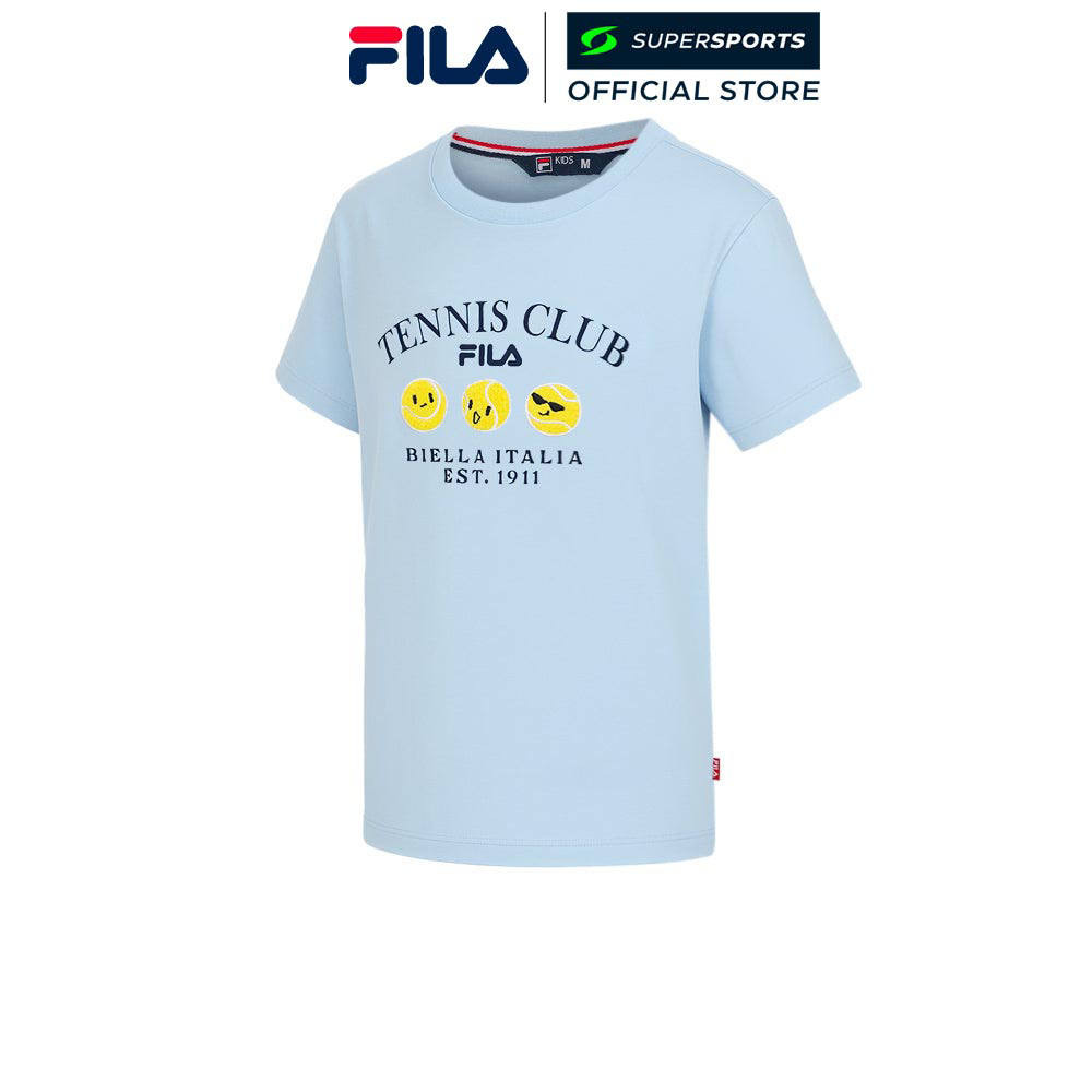FILA Tennis Club เสื้อยืดเด็ก สีฟ้า