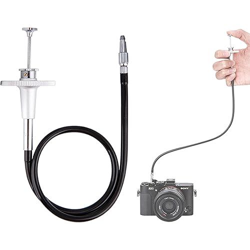 JJC Cable Release 70cm Silver Camera Shutter Screw-in Fujifilm X-M5 X100VI X-T5 XT5 X-T4 XT4 X-T3 X-