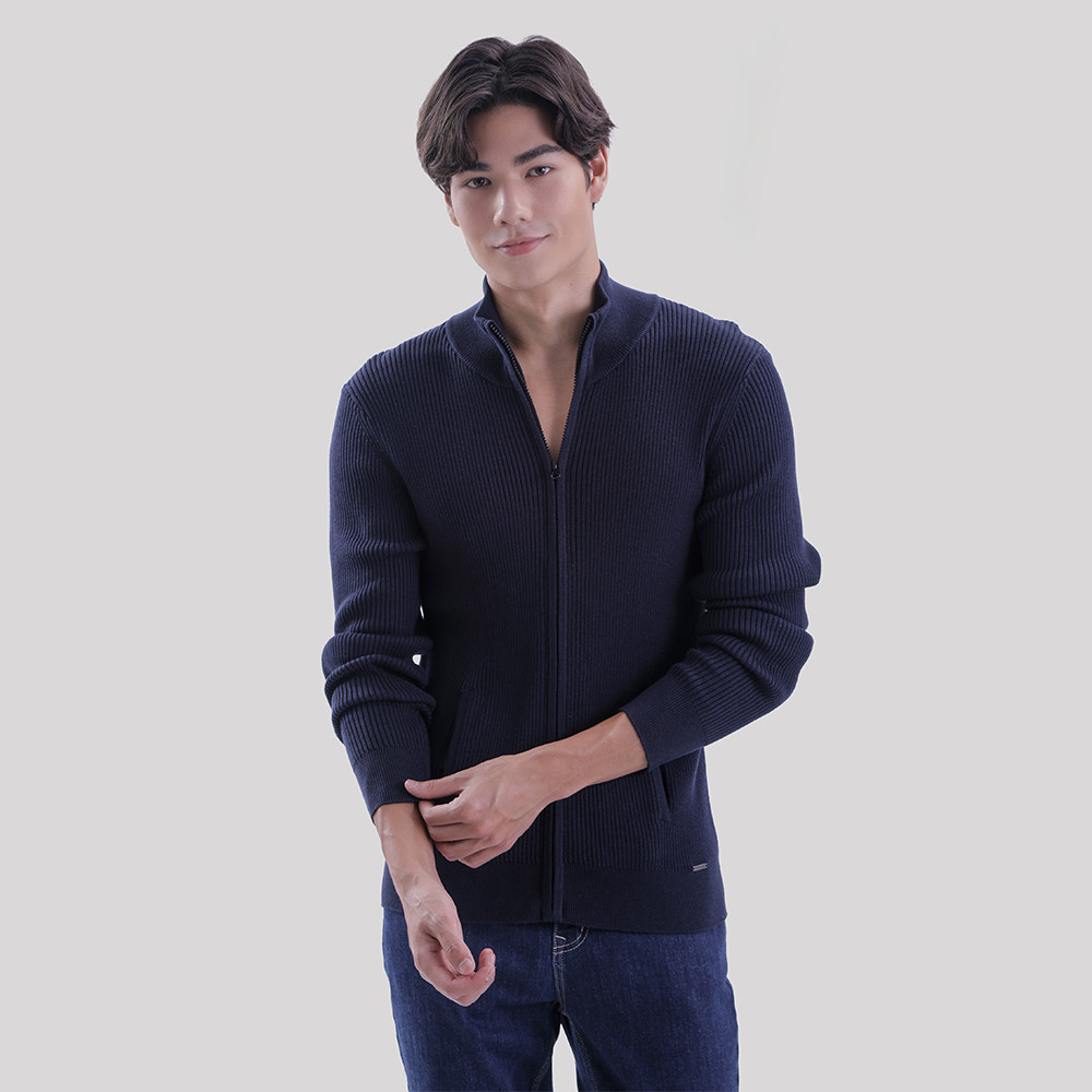 John Henry เสื้อแจ็คเก็ตผู้ชาย ทรงเข้ารูป รุ่น JH F625MJKSM14 – สีกรมท่า ราคา ถูกที่สุด ดีลบีเคเค