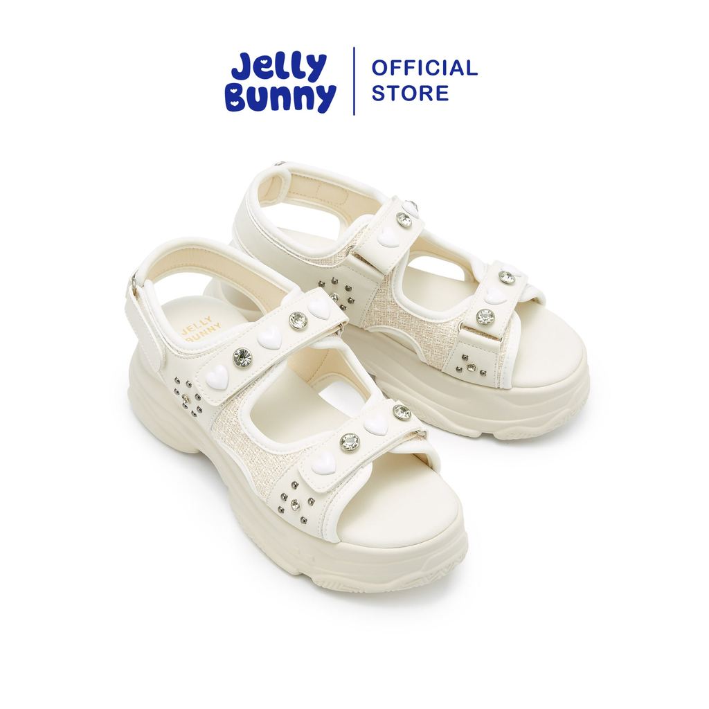 JELLY BUNNY รองเท้าแตะแพลตฟอร์ม PICOTEE DOUBLE HEART รุ่น B25SLSI002
