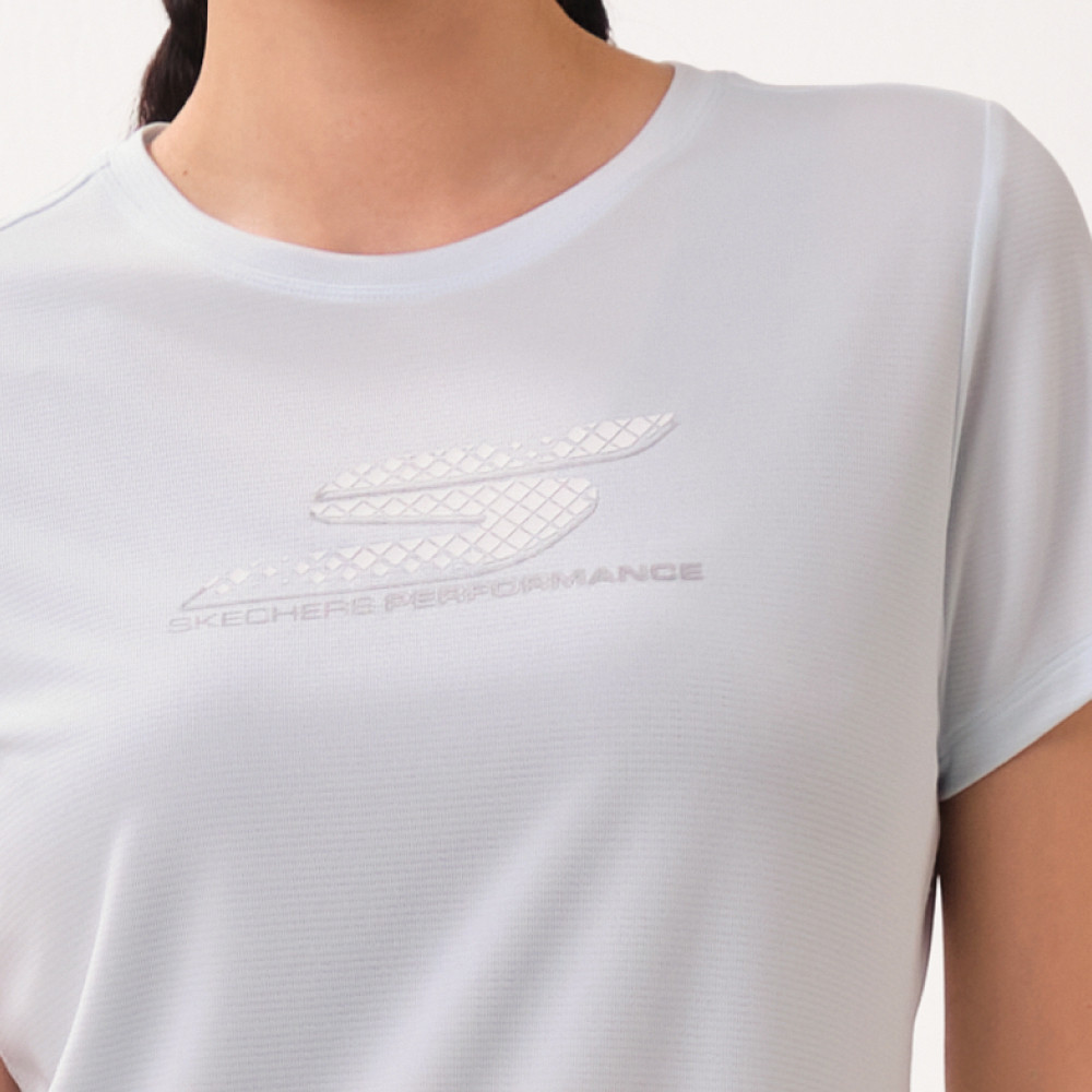 Skechers สเก็ตเชอร์ส เสื้อยืดแขนสั้นผู้หญิง Women Running Performance Short Sleeve Tee - SP126W004-03GB — صورة 5
