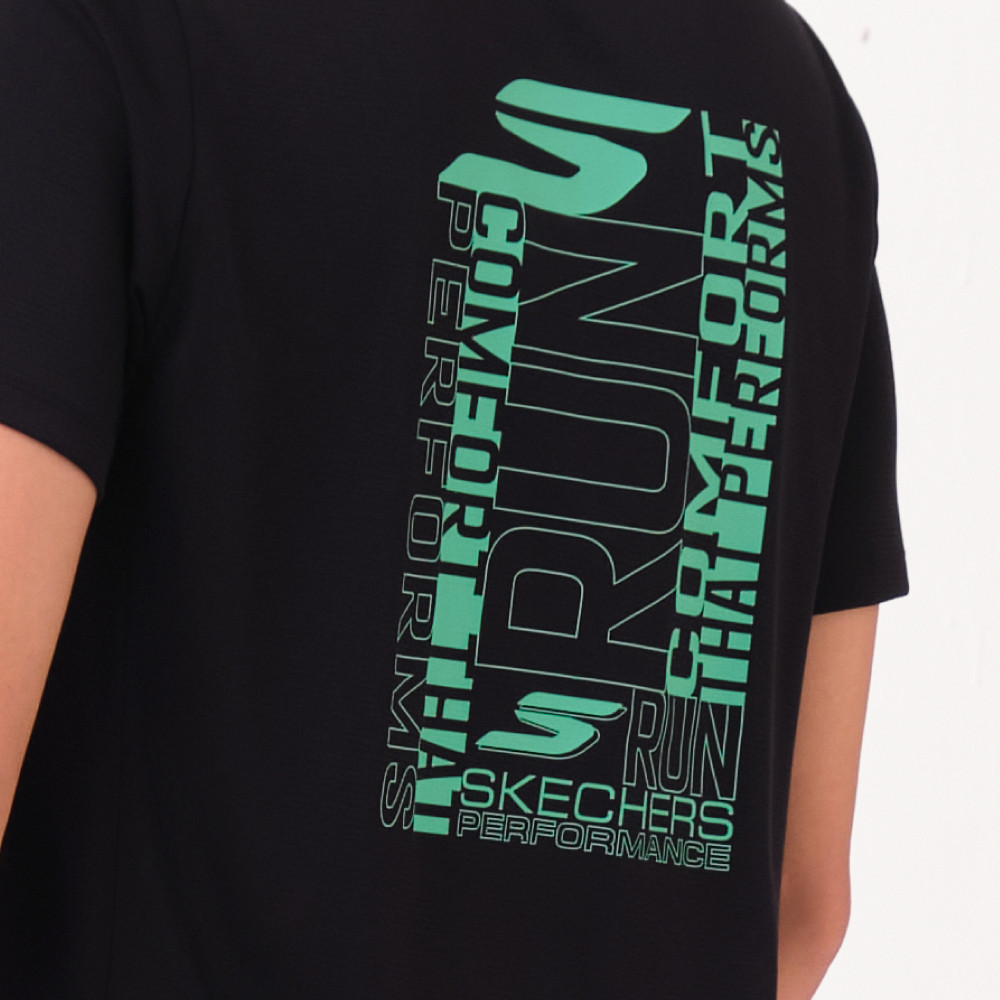 Skechers สเก็ตเชอร์ส เสื้อยืดแขนสั้นผู้ชาย Men Running Performance Short Sleeve Tee - SP126M093-0018 — صورة 5