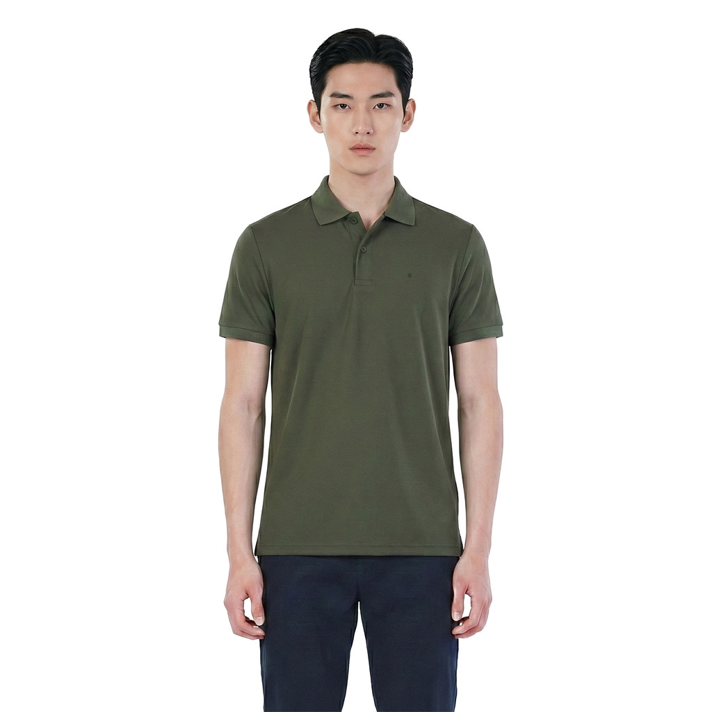 John Henry เสื้อโปโลผู้ชาย ทรงเข้ารูป รุ่น JH S426MPLSM16 - สีเขียวขี้ม้า