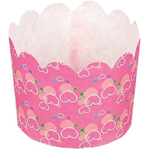 PEARL METAL Bake Easy Paper Muffin Cup 60mm Soap Heart 12 pieces