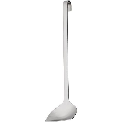 Yoshikawa EA to CO Saji Long Spoon, scoop shaped yogurt ladle, length 25.5cm x width 6.2cm, stainles