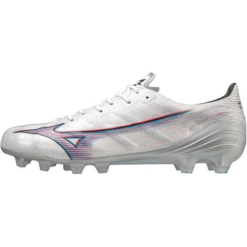 Mizuno Soccer Spikes Alpha ELITE Football Club Activities Lightweight Men s White Ignition Red Blue 
