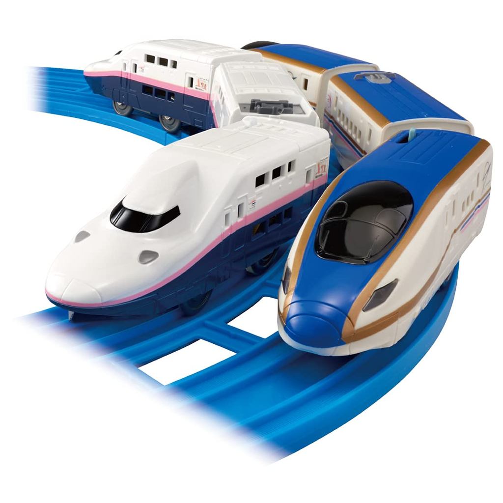 รถไฟจำลอง Plarail รุ่น Farewell E4 Series Shinkansen Max และ E7 Series Joetsu Shinkansen (สีตามแบบ
