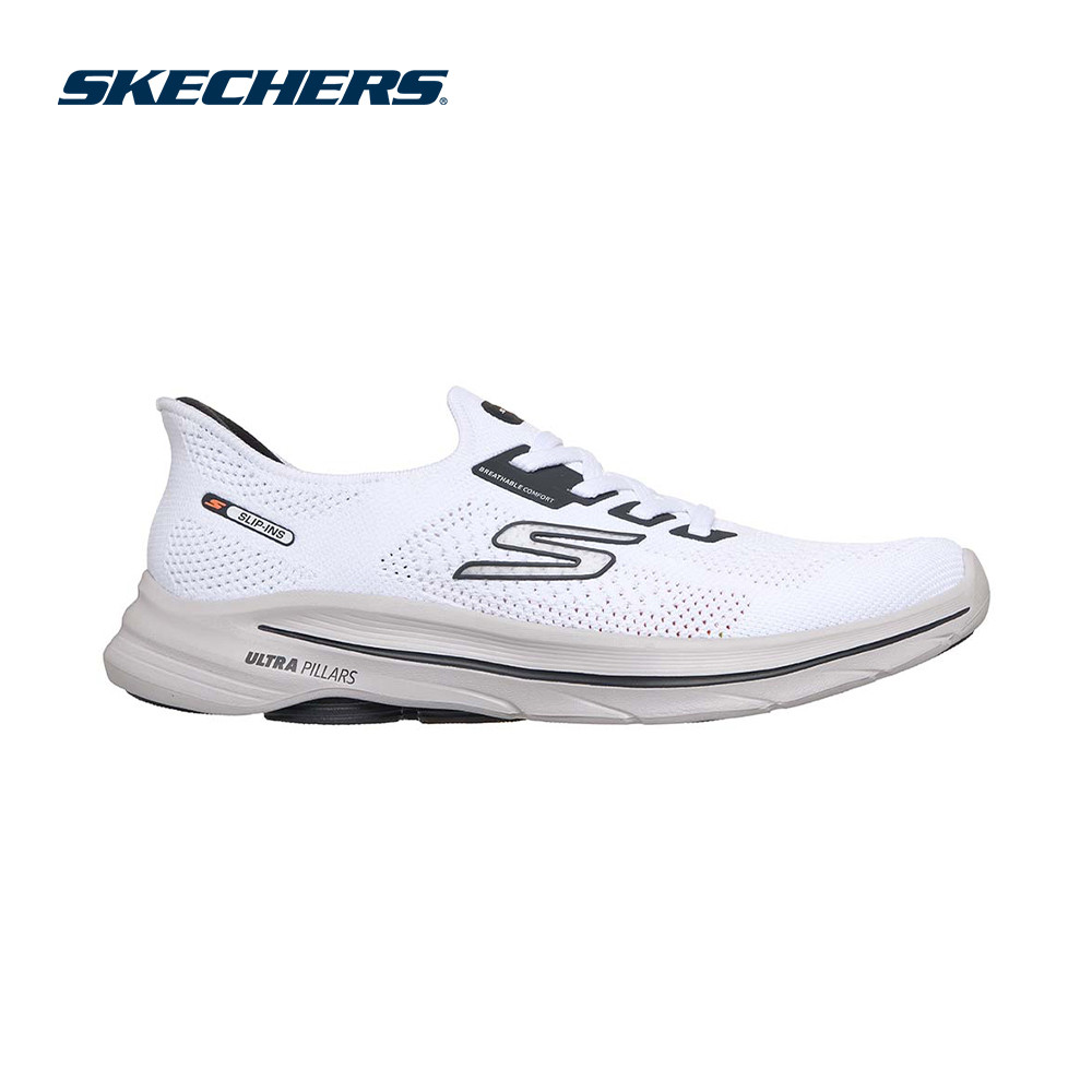 Skechers สเก็ตเชอร์ส รองเท้าผู้ชาย Men Slip-Ins GOwalk 8 Walking Shoes - 216792-WBK Air-Cooled Goga Mat (latest)