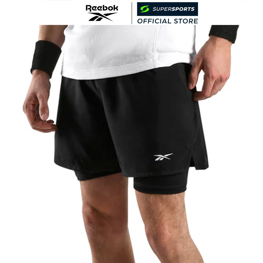 REEBOK Athlete 2 in 1 กางเกงวิ่งขาสั้นผู้ชาย