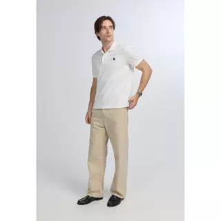 CC DOUBLE O SHORT SLEEVE PIQUE POLO SHIRT ผู้ชาย เสื้อโปโลแขนสั้นผ้าปิเก้ปักนก รุ่น O26WGMA027 (AW26 #P1)