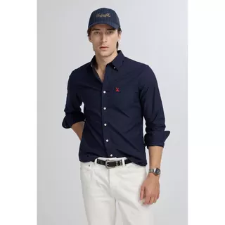 CC DOUBLE O SIGNATURE LONG SLEEVE OXFORD SHIRT ผู้ชาย เสื้อเชิ้ตแขนยาวผ้าอ็อกซ์ฟอร์ดปักนก รุ่น O26WGMA031 (AW26 #P3)