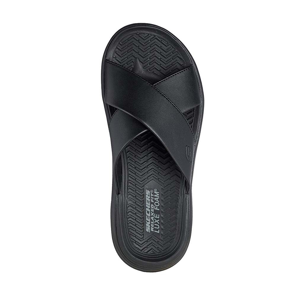 Skechers สเก็ตเชอร์ส รองเท้าแตะผู้ชาย Men USA Sargo Denal Sandals - 205627-BBK (latest) — صورة 4