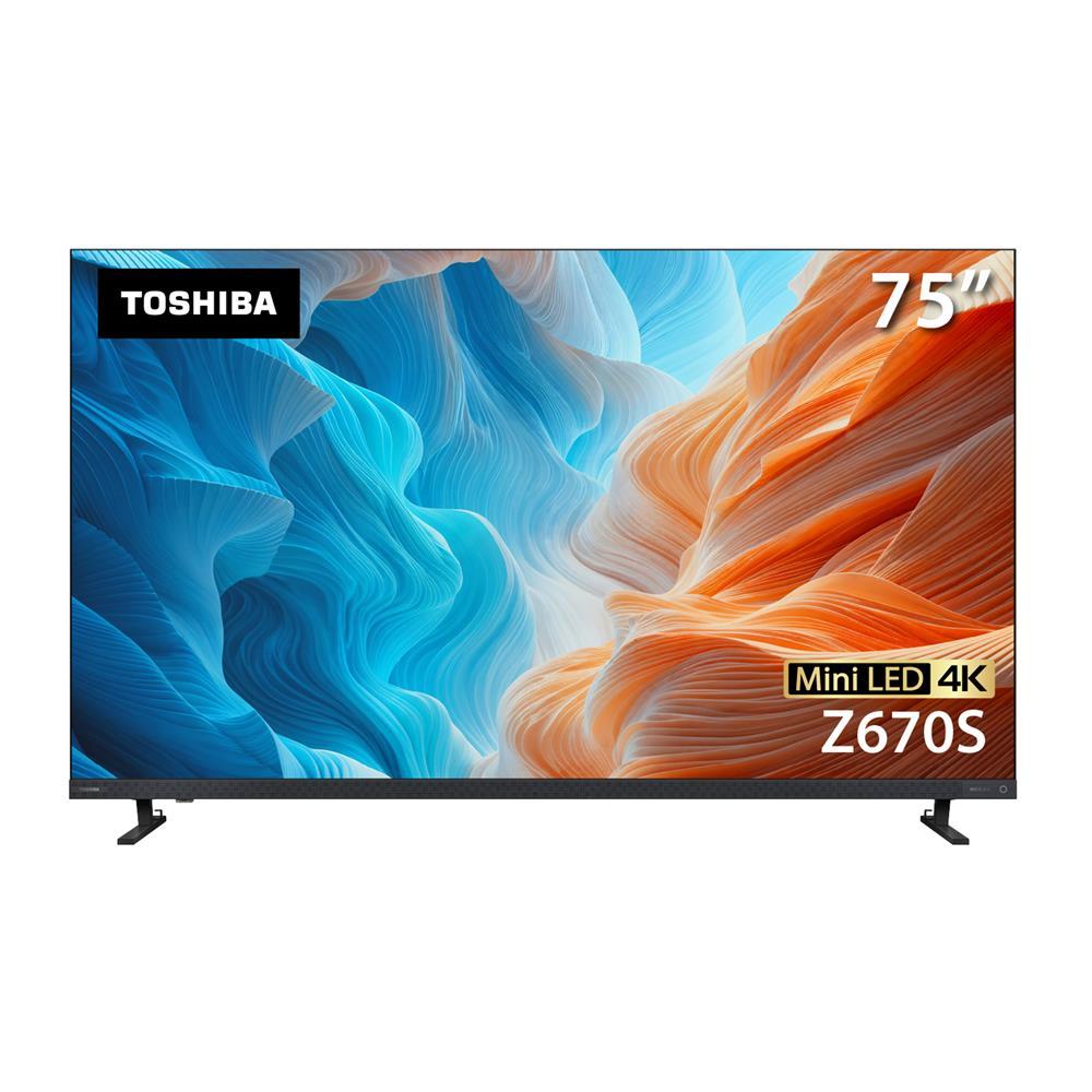[จัดส่งพร้อมเชื่อมต่อสัญญาณ] TOSHIBA ทีวีมินิแอลอีดี 75 นิ้ว  (4K, MINI LED, VIDAA) 75Z670SP จัดส่งโ