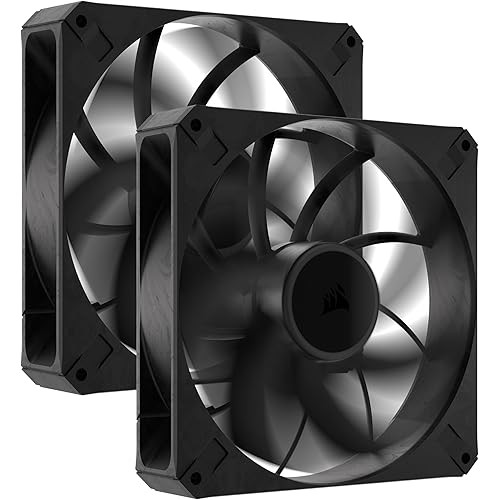 Corsair RS140 MAX 140mm PWM 30mm Thick PC Case Fan Dual Pack Black CO-9050175-WW