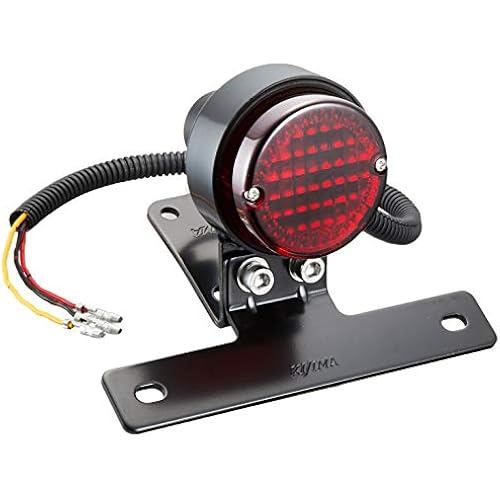 [Direct from JP] Kijima Motorcycle Tail Light, LED Classic Tail Light, Round L, Black (12V23/8W) 218