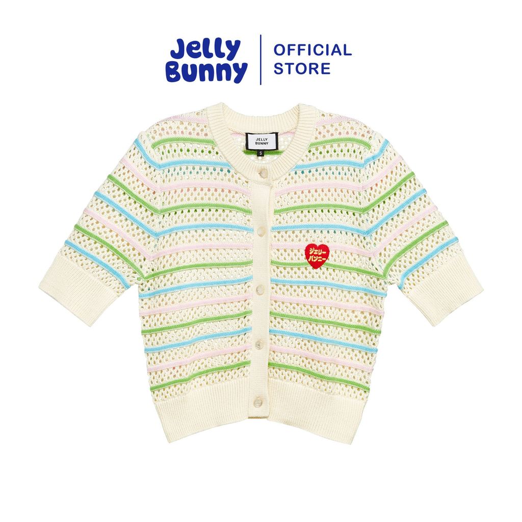 JELLY BUNNY เสื้อโครเช่ต์แขนสั้นปักลาย รุ่น B25WATI001