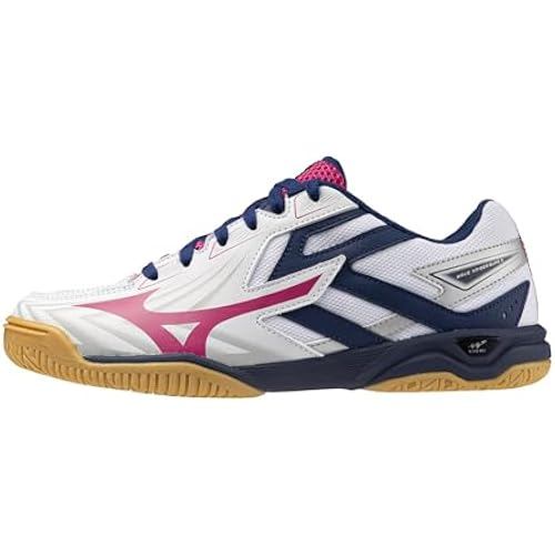 Mizuno Table Tennis Shoes Wave Kaiserburg 8 Club Activities Gymnasium Lightweight Women s White Pink
