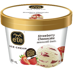 [0206082] Ete Strawberry Cheesecake 80Ml เอเต้ รสสตรอว์เบอร์รี ชีสเค้ก (แพ็คสินค้าเก็บความเย็น)