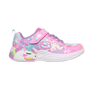 Skechers สเก็ตเชอร์ส รองเท้าเด็กผู้หญิง Girls S-Lights Unicorn Dreams Heart Sparkles Shoes - 303063L-PKMT (latest)