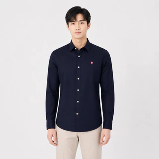 John Henry เสื้อเชิ้ตผู้ชายแขนยาว ทรงเข้ารูป รุ่น JH S426MSLSM14 - สีกรมท่า