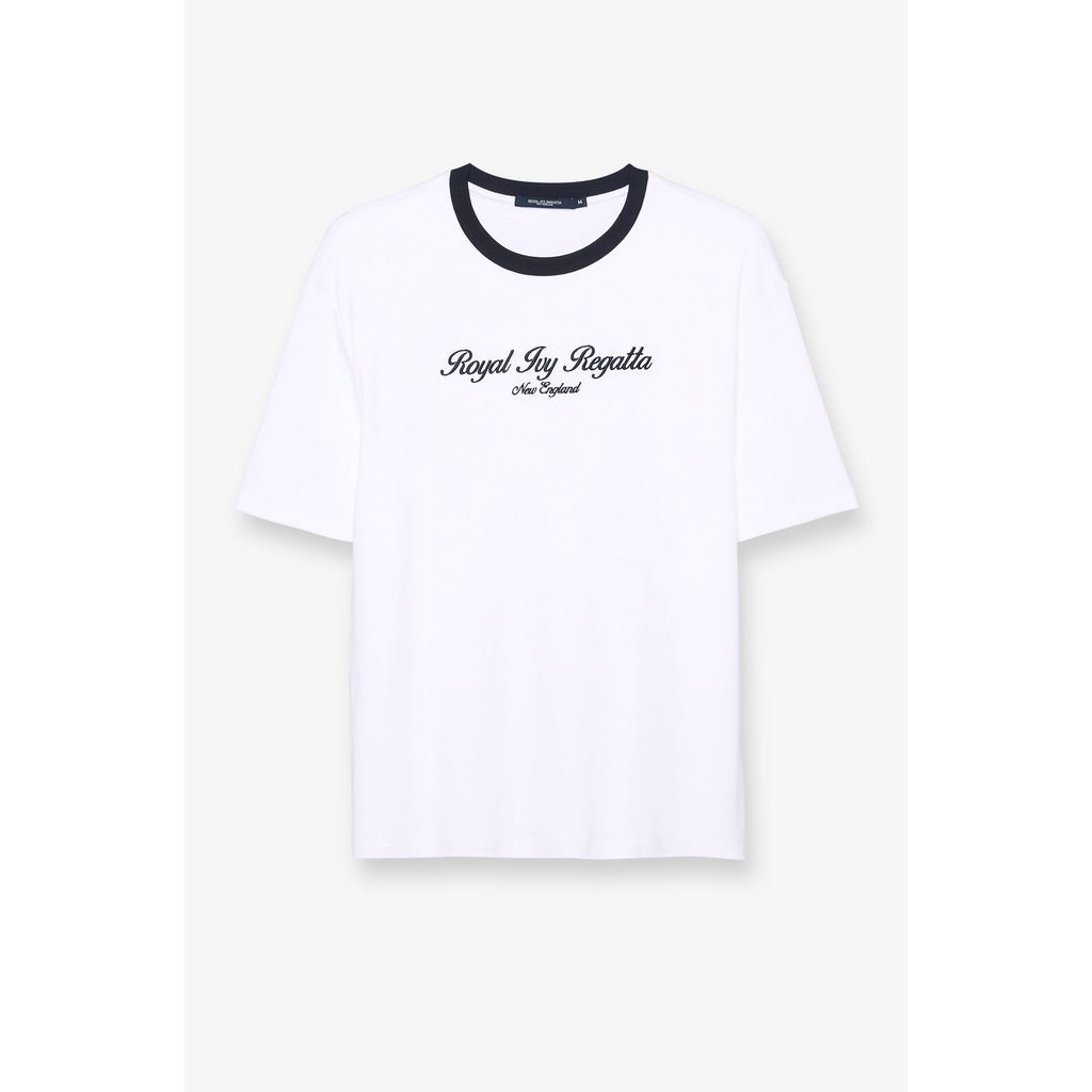 ROYAL IVY REGATTA - Contrast Rib Embroidered T-Shirt White เสื้อยืด (R26WGWA175) — صورة 2