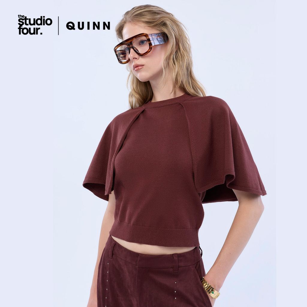Quinnn - Cape Sleeve Top เสื้อแฟชั่น (Q26WGWB050)
